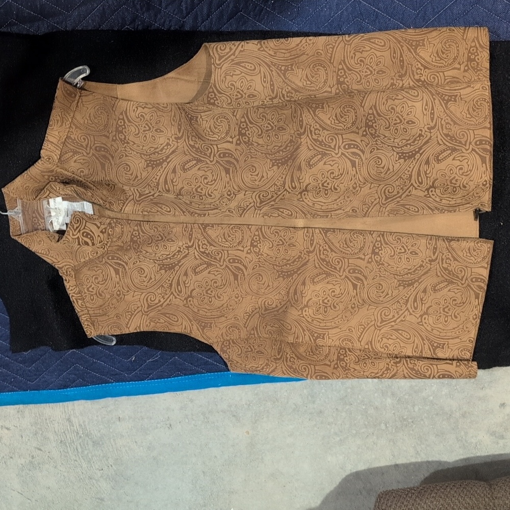 Jones New York Brown Patterned Vest